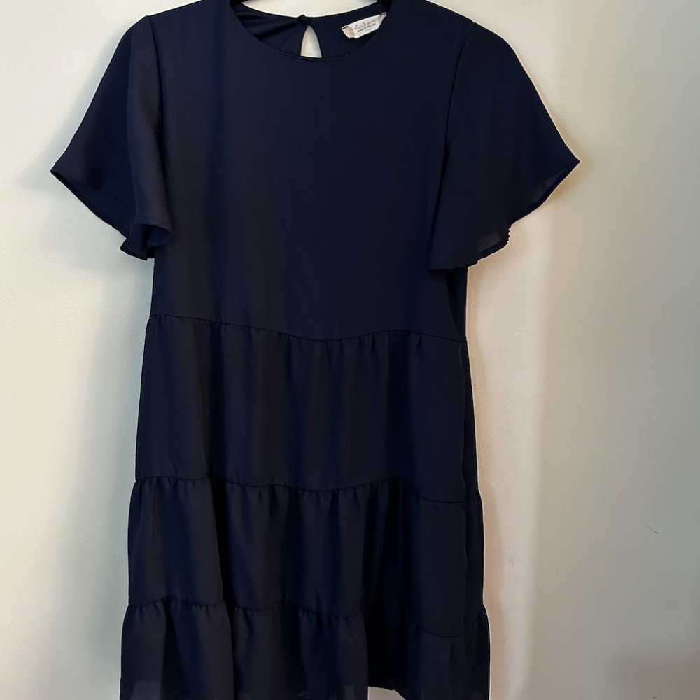 Navy Blue Babydoll Dress from Altar'd State